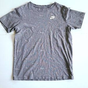 Nike Large Gray white just do it logo short sleeve crewneck tee shirt